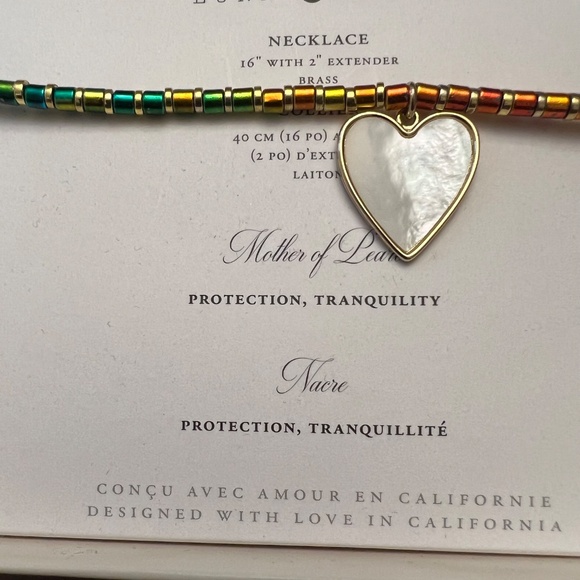 Luna Norte mother of Pearl multi coloured necklace - Picture 3 of 3